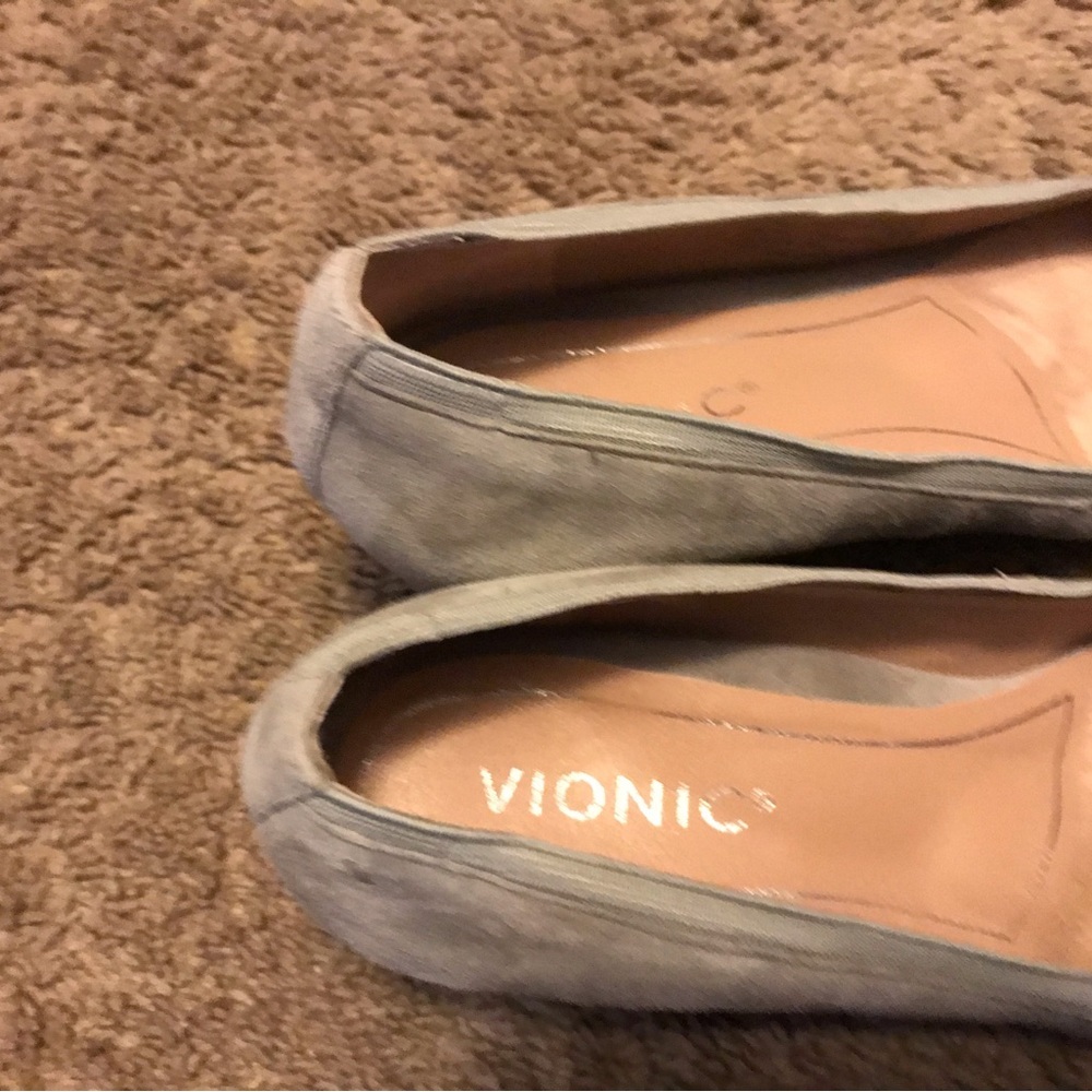 Women's Vionic Natalie Block Heel Pump Slate Grey Suede - Picture 5 of 10
